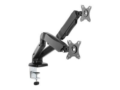 MANHATTAN 2-fach Monitorhalterung Gasdruck Aluminium