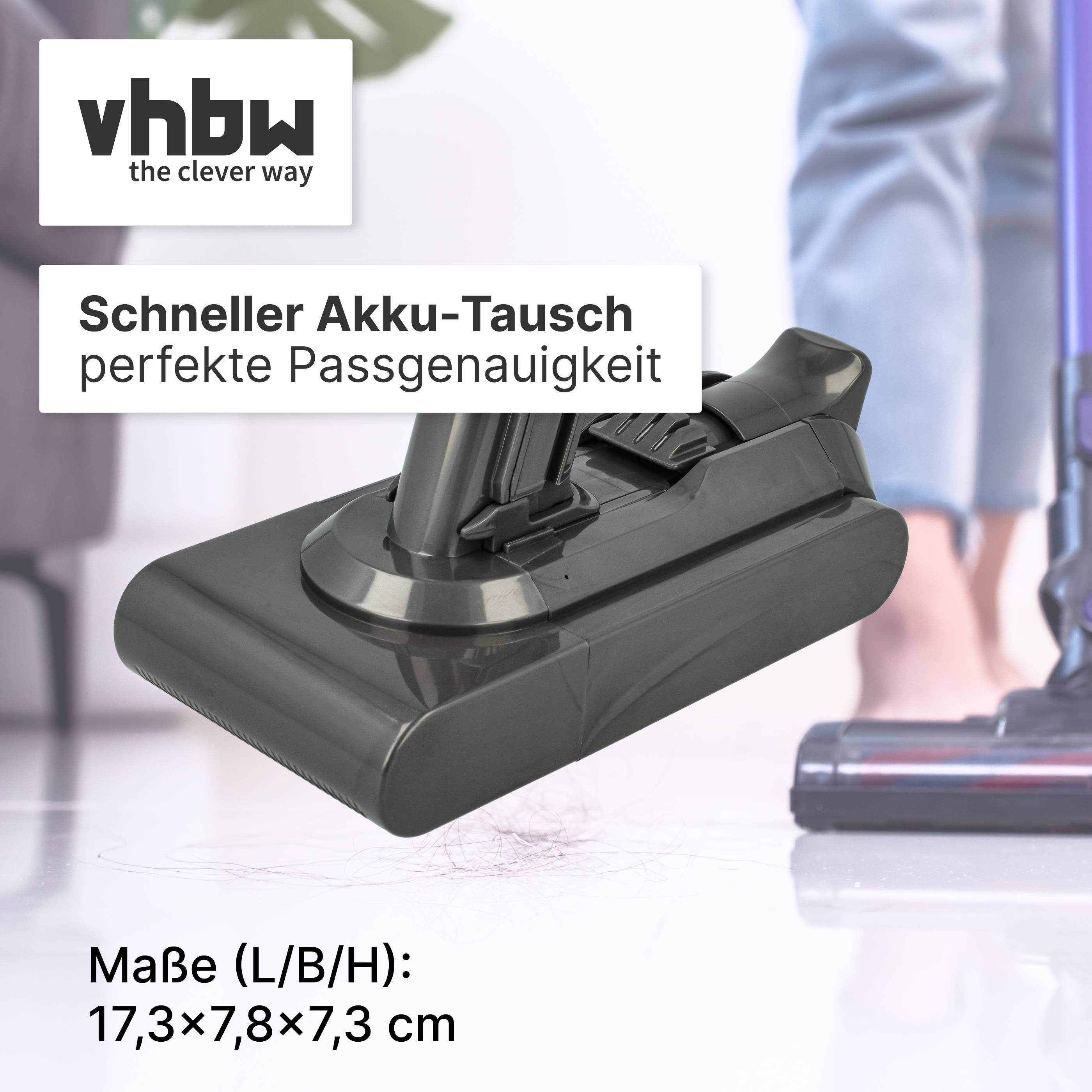 EXTENSILO 1x Akku kompatibel mit Dyson SV20 | Staubsauger (3000 mAh, 25,2 V, Li-Ion)