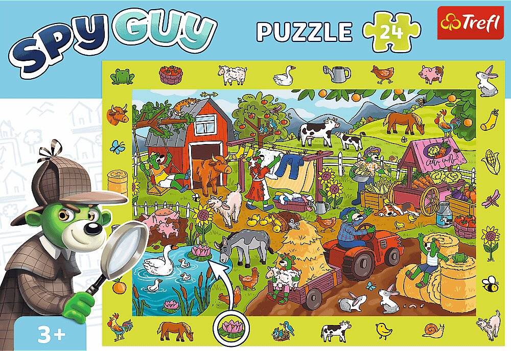 TREFL Picture Search Puzzle Spy Guy: Der Bauernhof 24 Teile