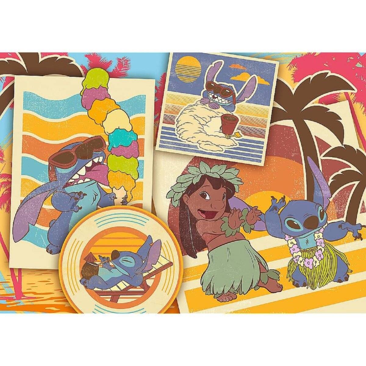 Lilo & Stitch Musische Welt 200 Teile Buntes Puzzle mit Helden der Fernsehserie Spiel für Kinder ab 7 Jahren