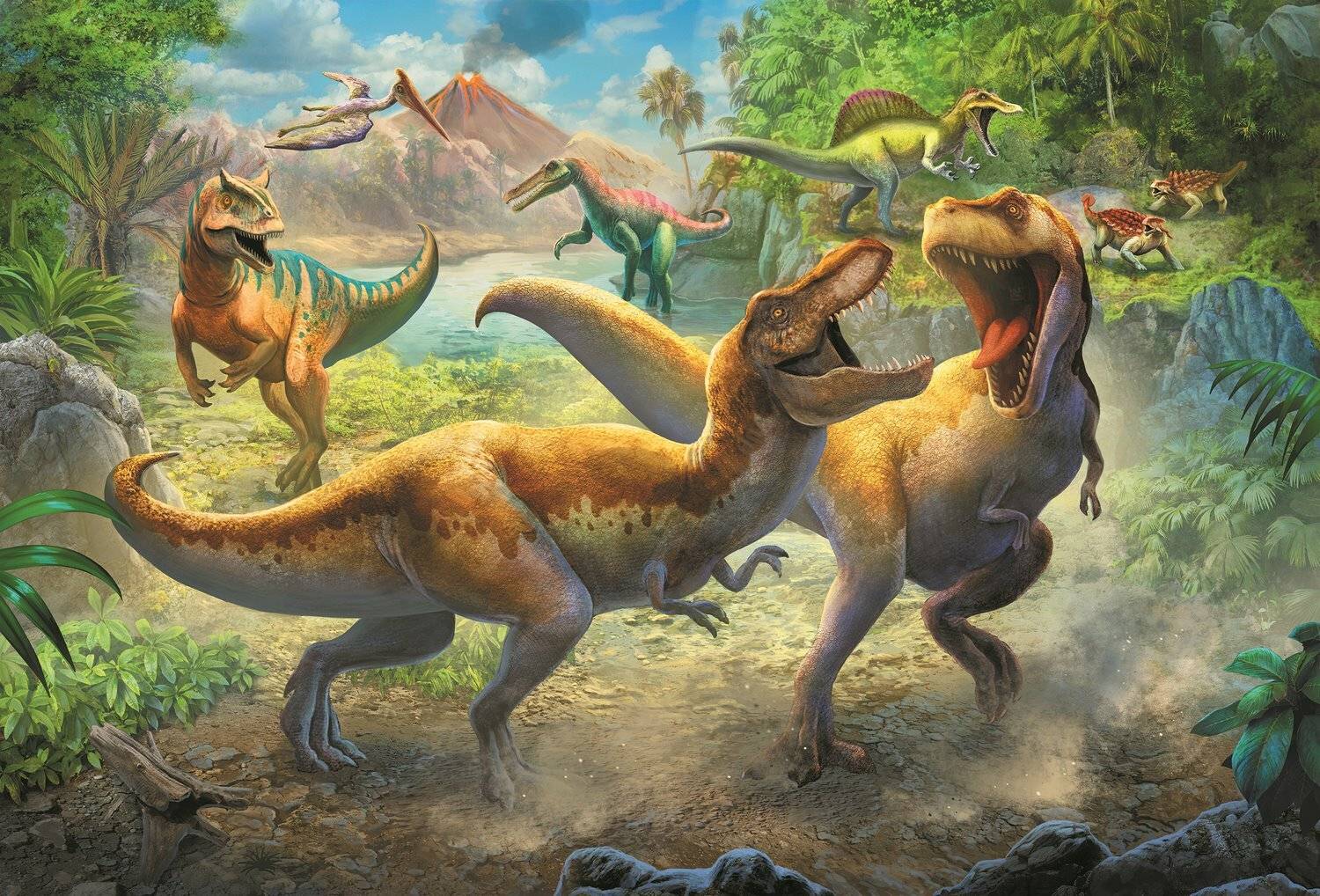 TREFL Puzzle Dinosaurierduell 160 Teile