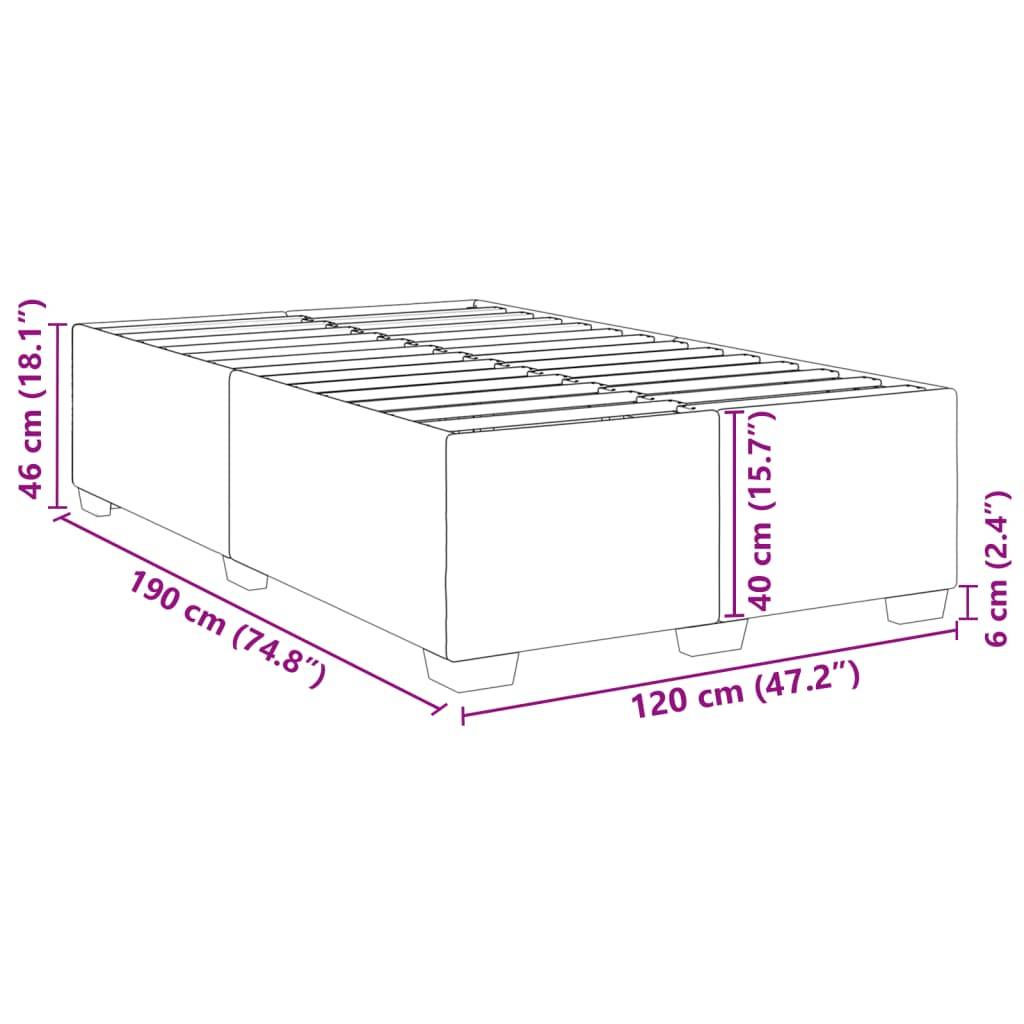 vidaXL Bettgestell ohne Matratze Blau 120x190 cm Stoff