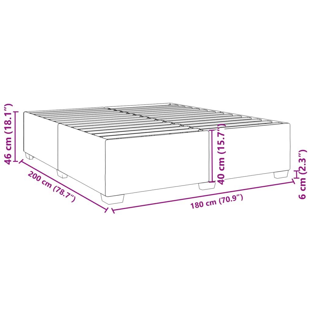 vidaXL Bettgestell ohne Matratze Blau 180x200 cm Stoff