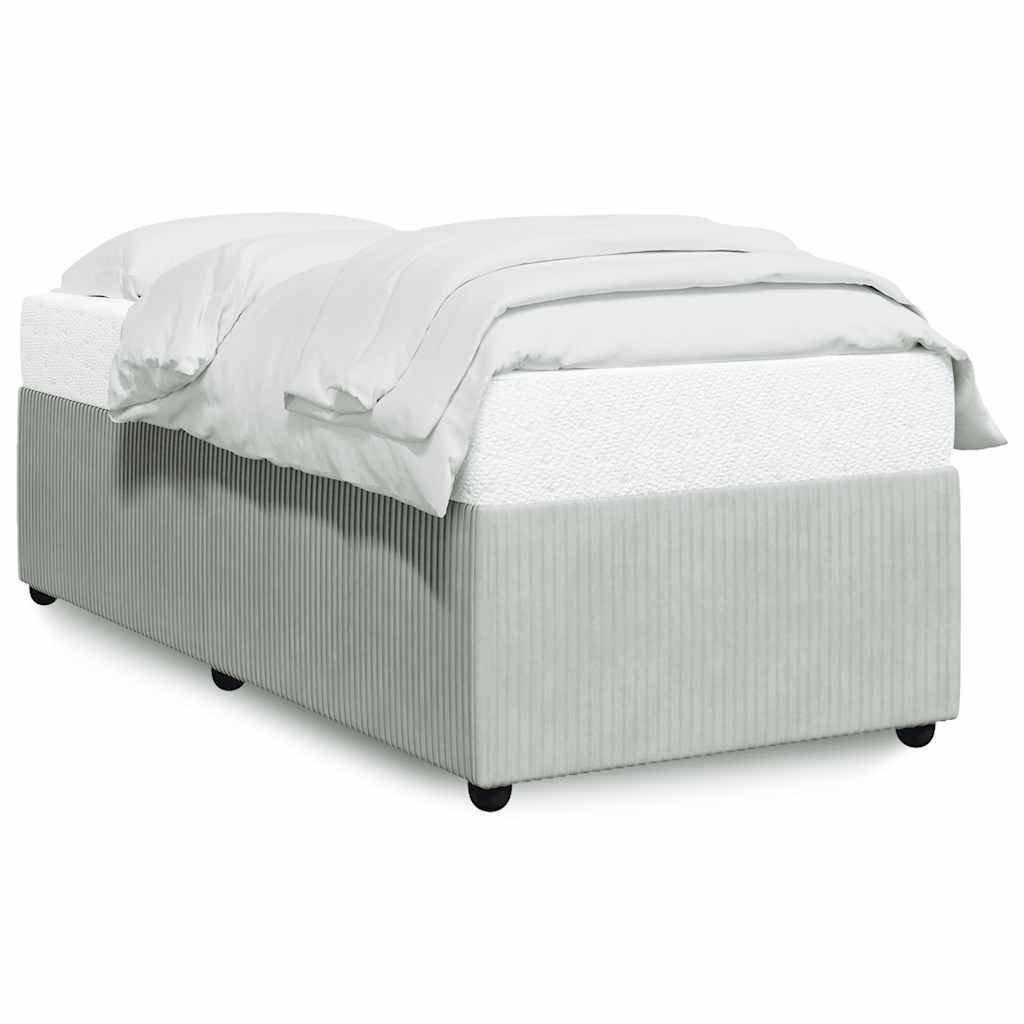 vidaXL Bettgestell ohne Matratze Hellgrau 100x200 cm Samt