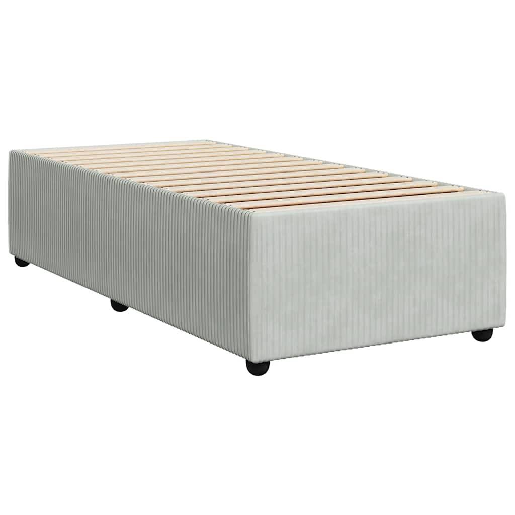 vidaXL Bettgestell ohne Matratze Hellgrau 100x200 cm Samt