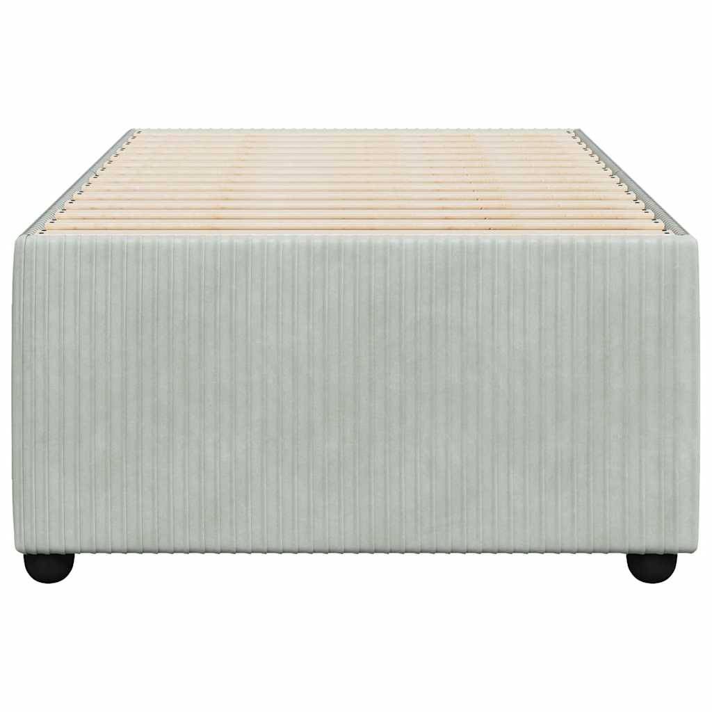 vidaXL Bettgestell ohne Matratze Hellgrau 100x200 cm Samt