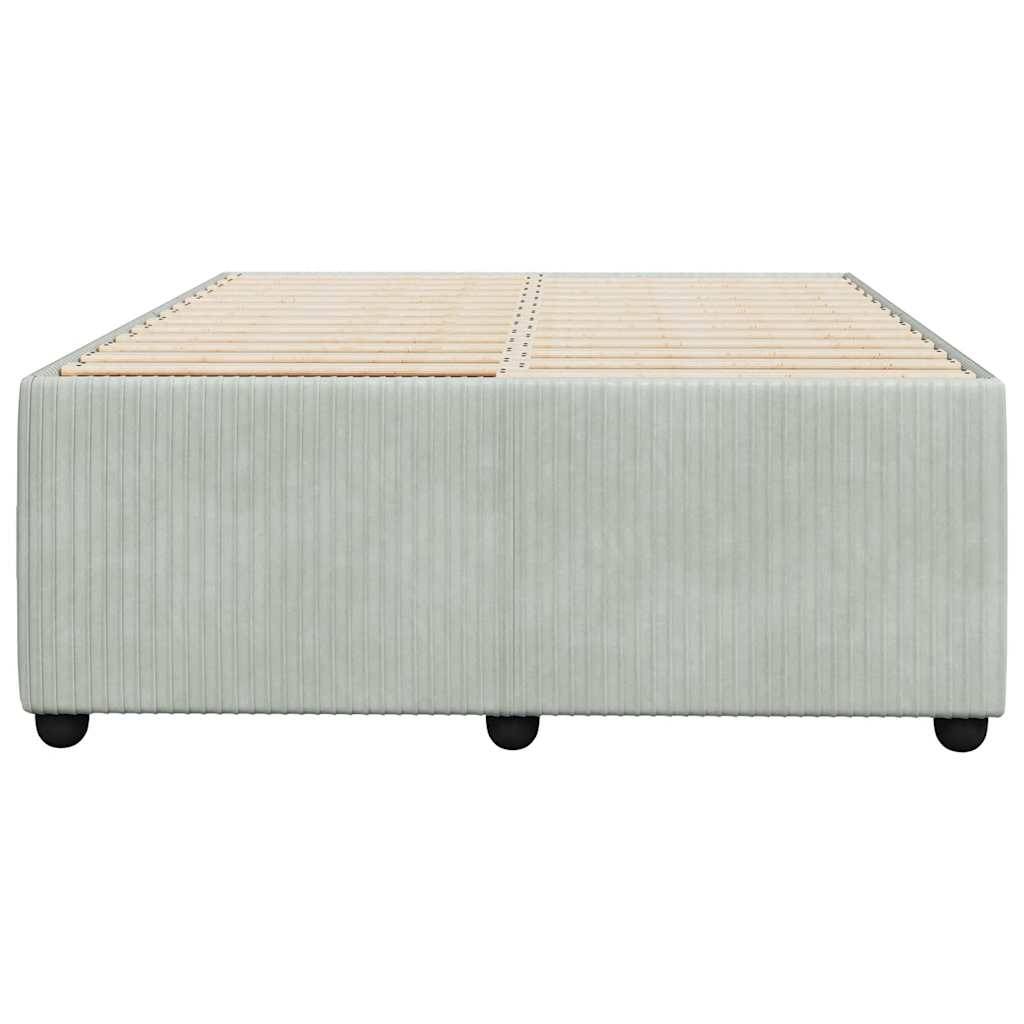 vidaXL Bettgestell ohne Matratze Hellgrau 120x190 cm Samt