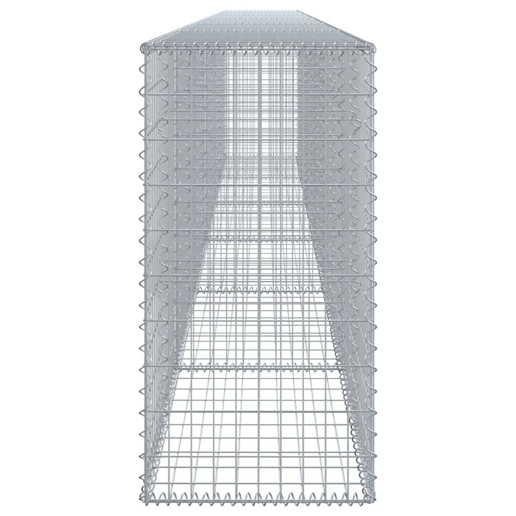 vidaXL Gabione mit Deckel 600x50x100 cm Verzinktes Eisen