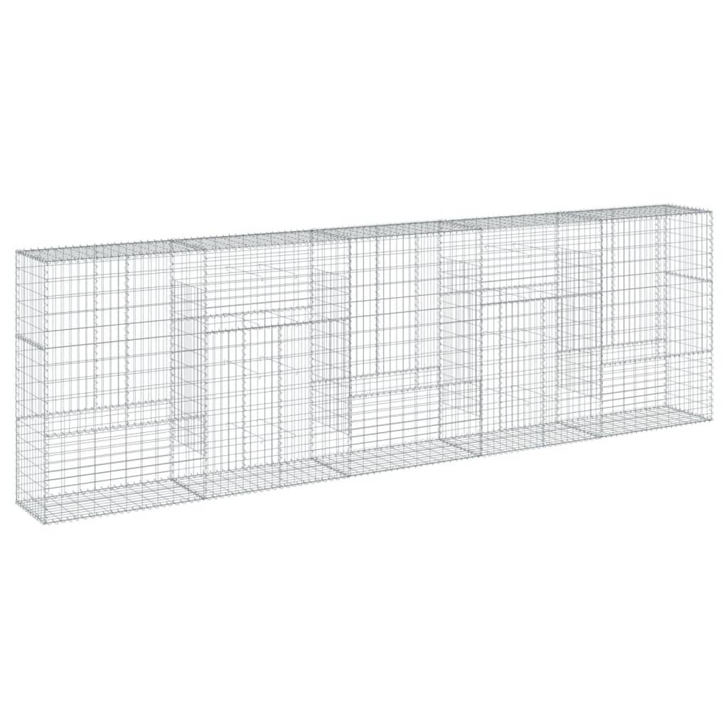 vidaXL Gabione mit Deckel 500x50x150 cm Verzinktes Eisen