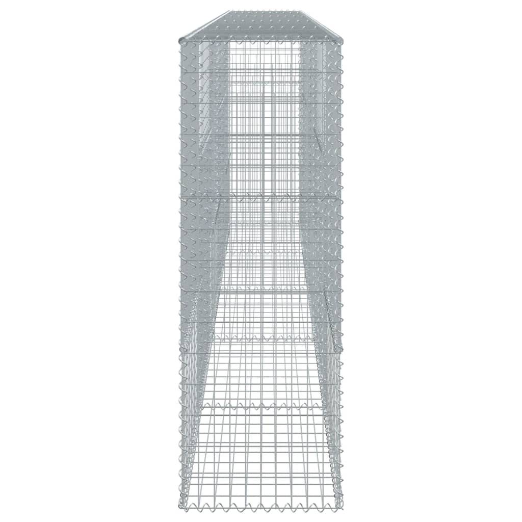 vidaXL Gabione mit Deckel 500x50x150 cm Verzinktes Eisen