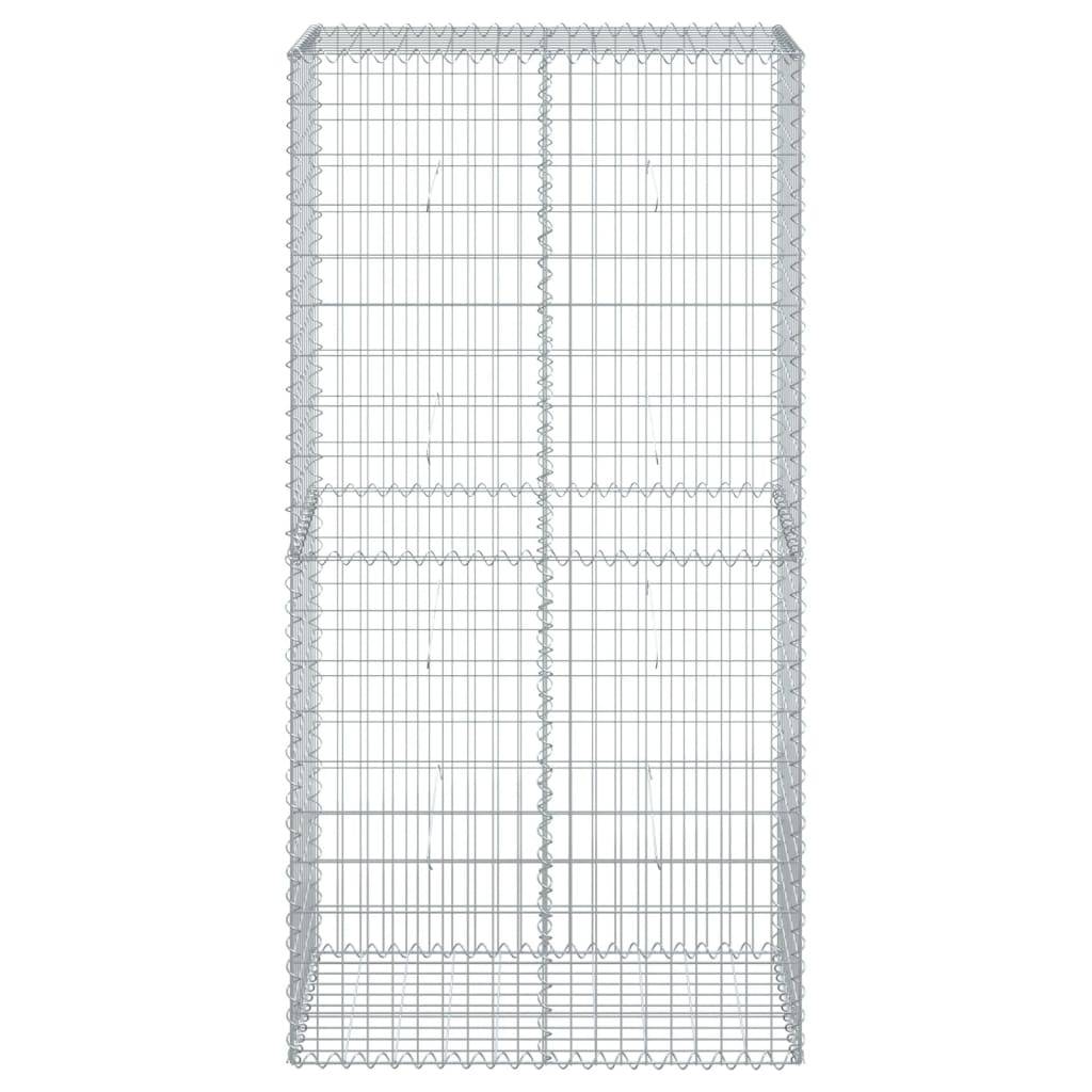vidaXL Gabione mit Deckel 100x50x200 cm Verzinktes Eisen