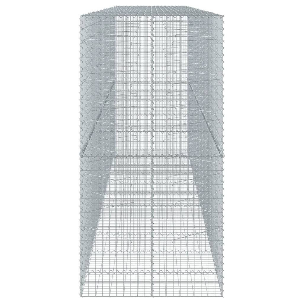vidaXL Gabione mit Deckel 550x100x200 cm Verzinktes Eisen