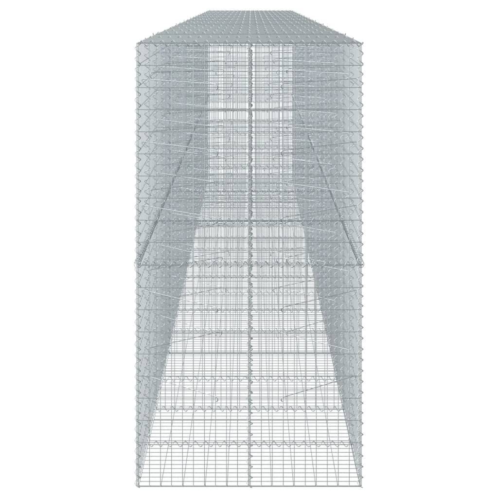 vidaXL Gabione mit Deckel 900x100x200 cm Verzinktes Eisen