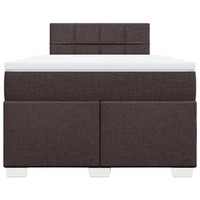 vidaXL Boxspringbett mit Matratze Dunkelbraun 120x200 cm Stoff vidaXL Boxspringbett mit Matratze Dunkelbraun 120x200 cm Stoff