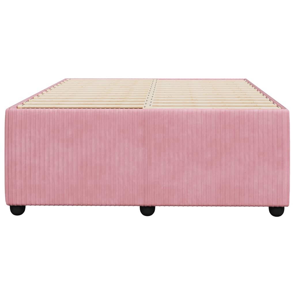 vidaXL Bettgestell Rosa 120x200 cm Samt