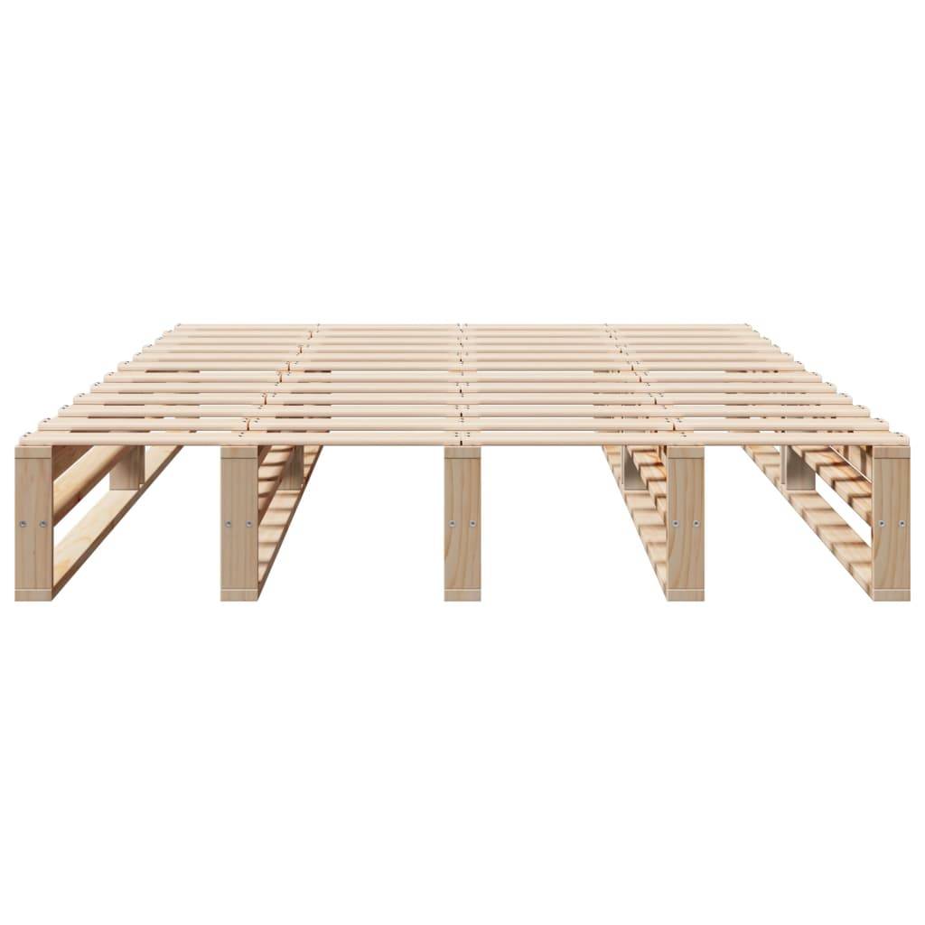vidaXL Massivholzbett ohne Matratze 140x200 cm Kiefernholz