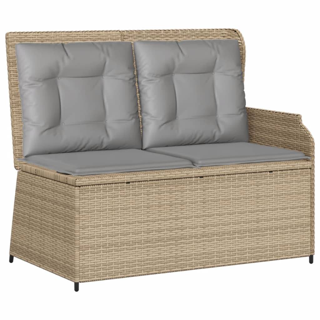 vidaXL 6-tlg. Garten-Lounge-Set mit Kissen Beige Poly Rattan