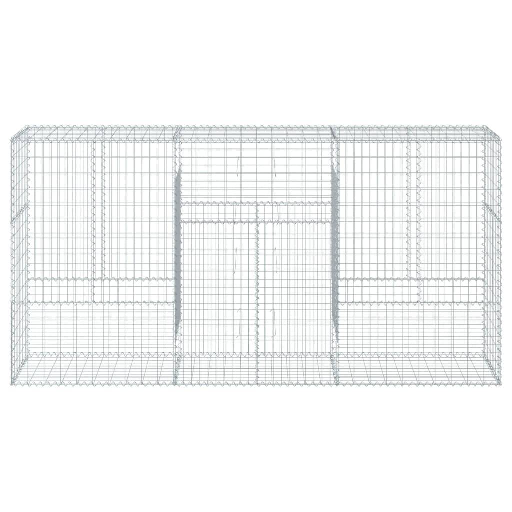 vidaXL Gabione mit Deckel 300x50x150 cm Verzinktes Eisen
