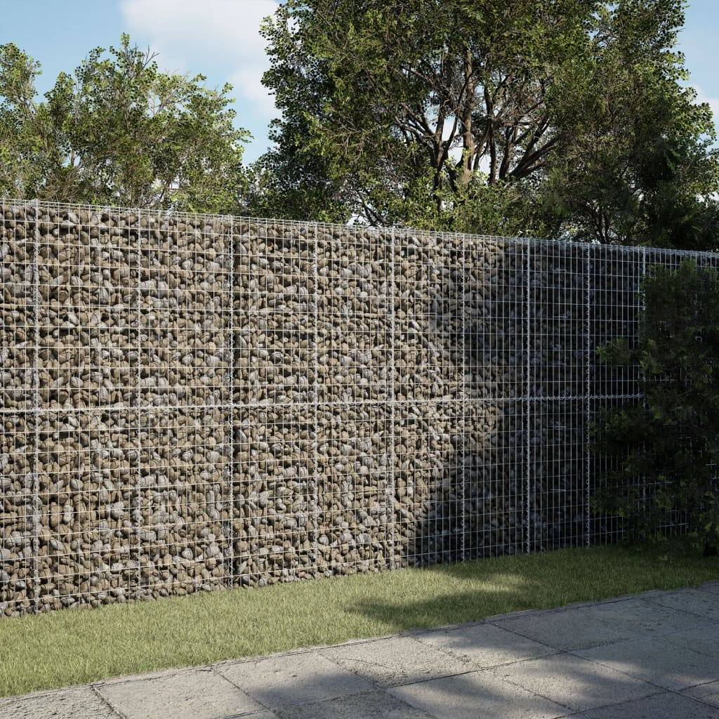 vidaXL Gabione mit Deckel 300x50x200 cm Verzinktes Eisen