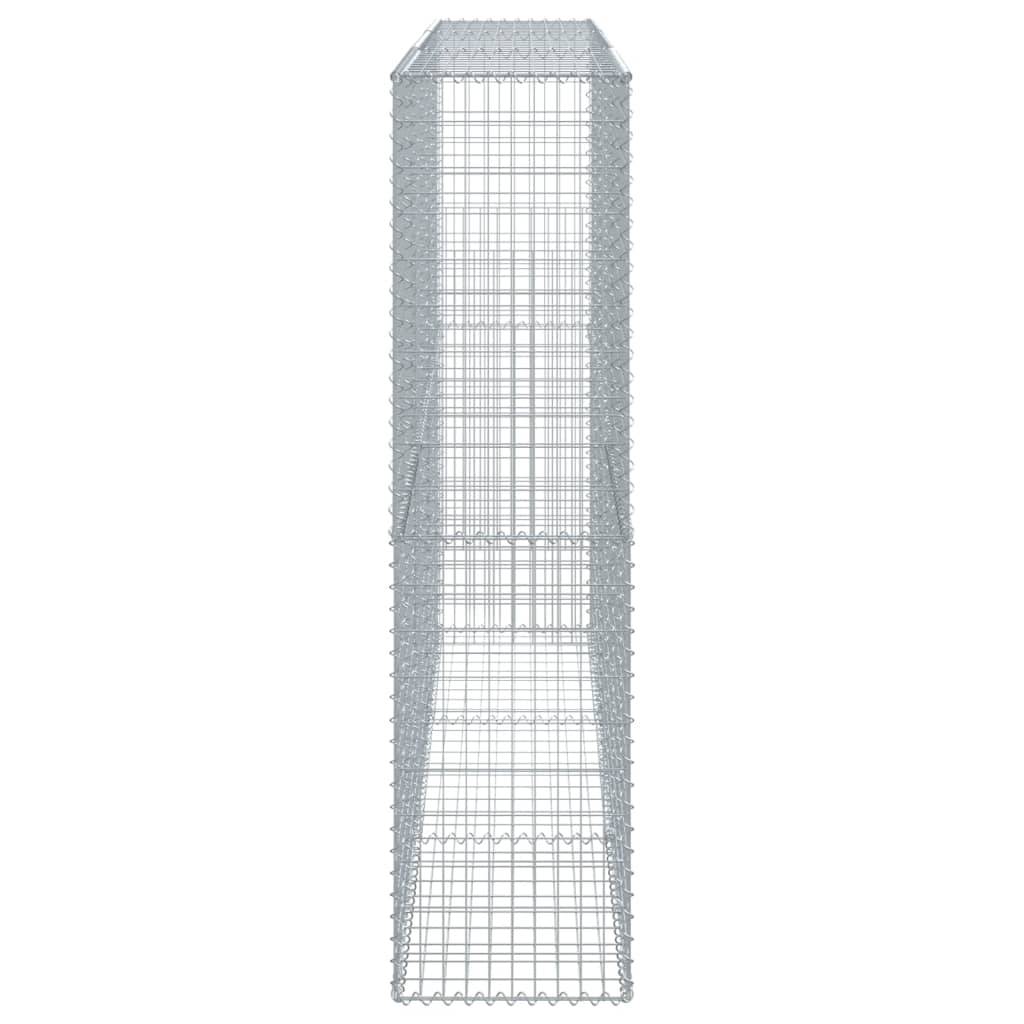 vidaXL Gabione mit Deckel 300x50x200 cm Verzinktes Eisen