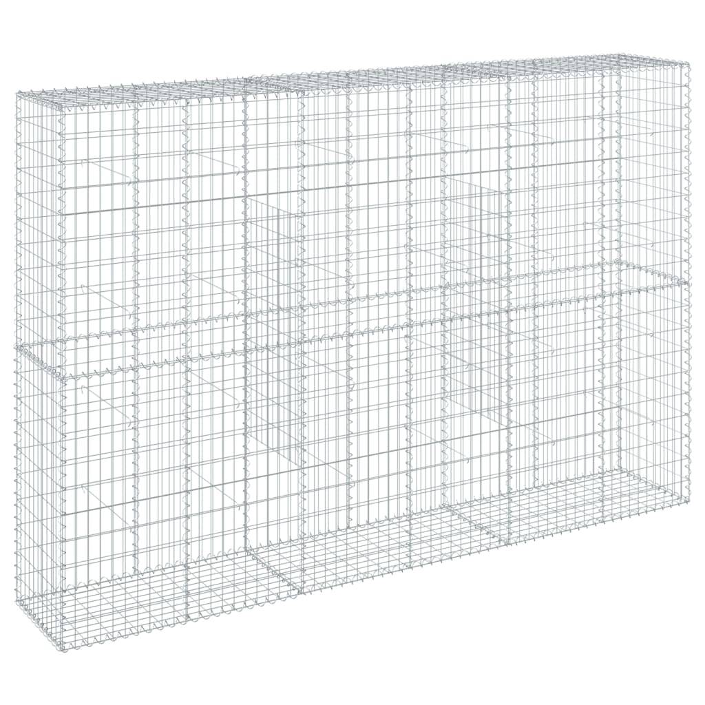 vidaXL Gabione mit Deckel 300x50x200 cm Verzinktes Eisen