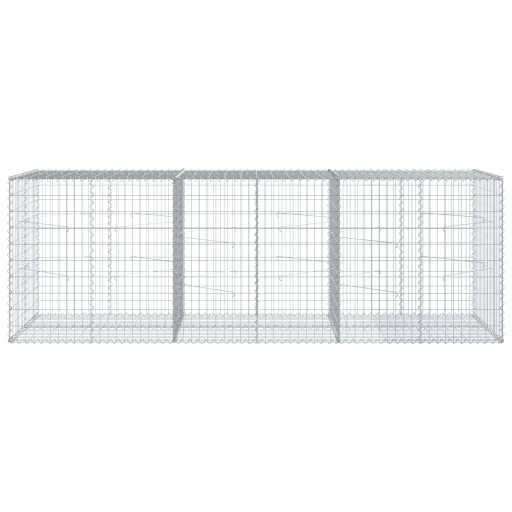 vidaXL Gabione mit Deckel 300x100x100 cm Verzinktes Eisen