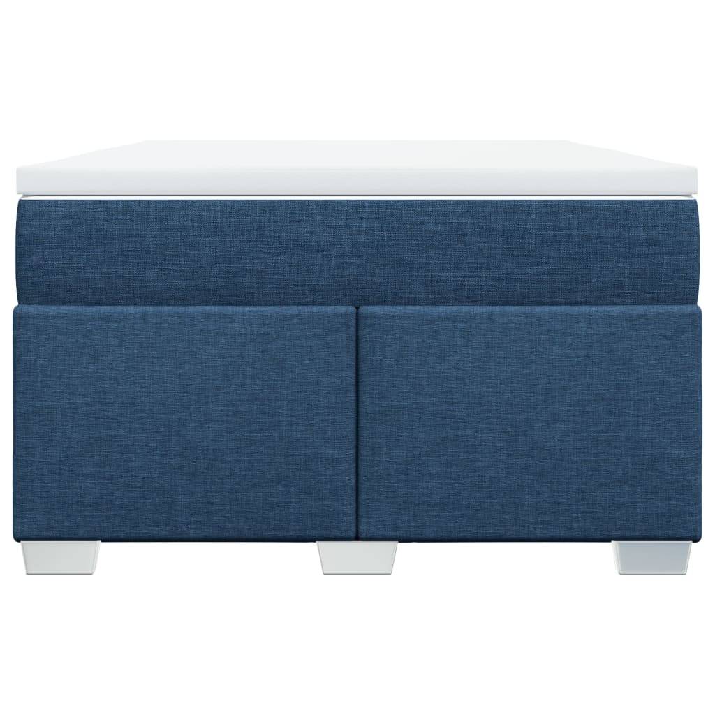 vidaXL Boxspringbett mit Matratze Blau 120x200 cm Stoff