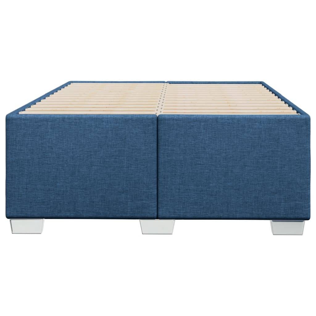 vidaXL Bettgestell ohne Matratze Blau 120x190 cm Stoff