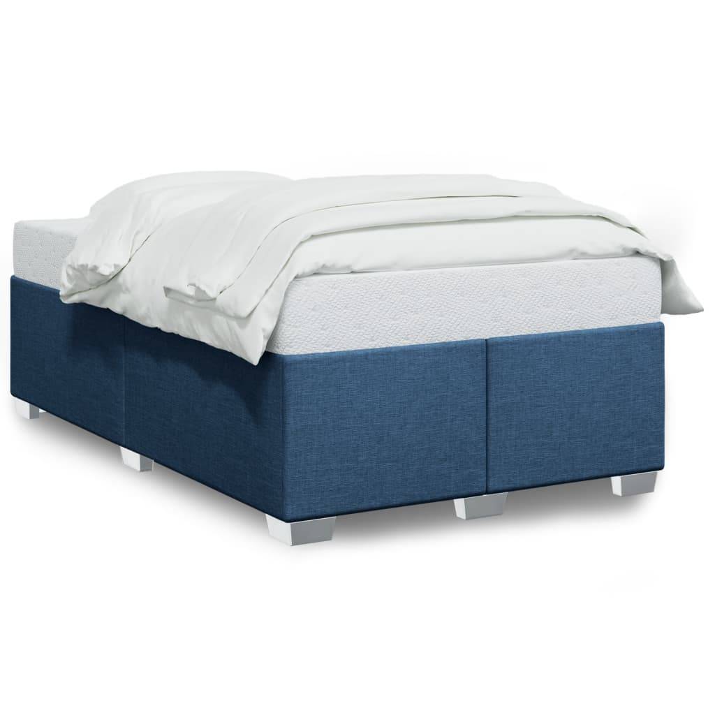 vidaXL Bettgestell ohne Matratze Blau 120x190 cm Stoff