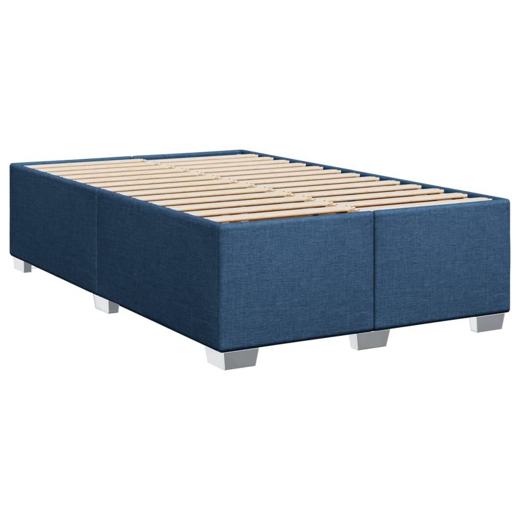 vidaXL Bettgestell ohne Matratze Blau 120x190 cm Stoff