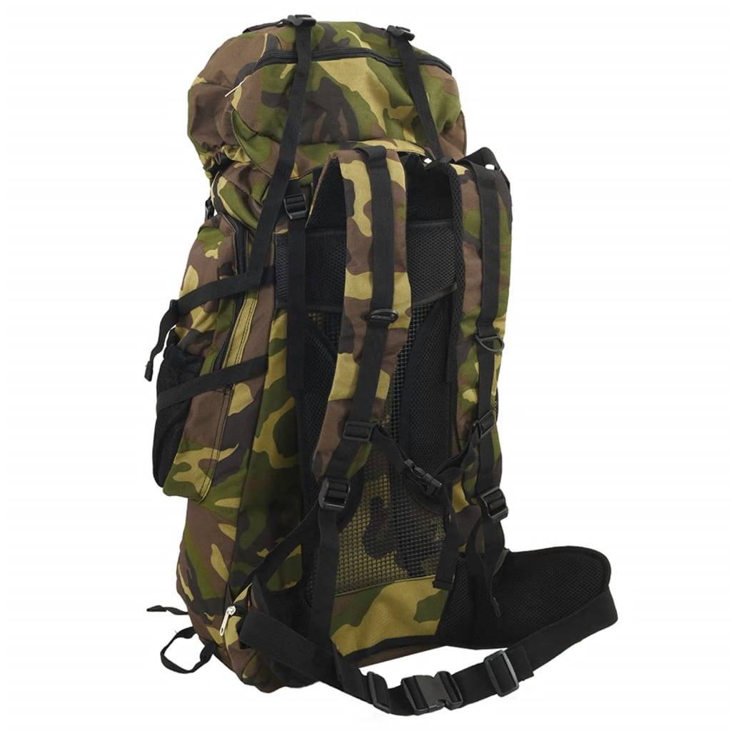 vidaXL Wanderrucksack Grün Tarnfarben 80 L Oxford-Gewebe