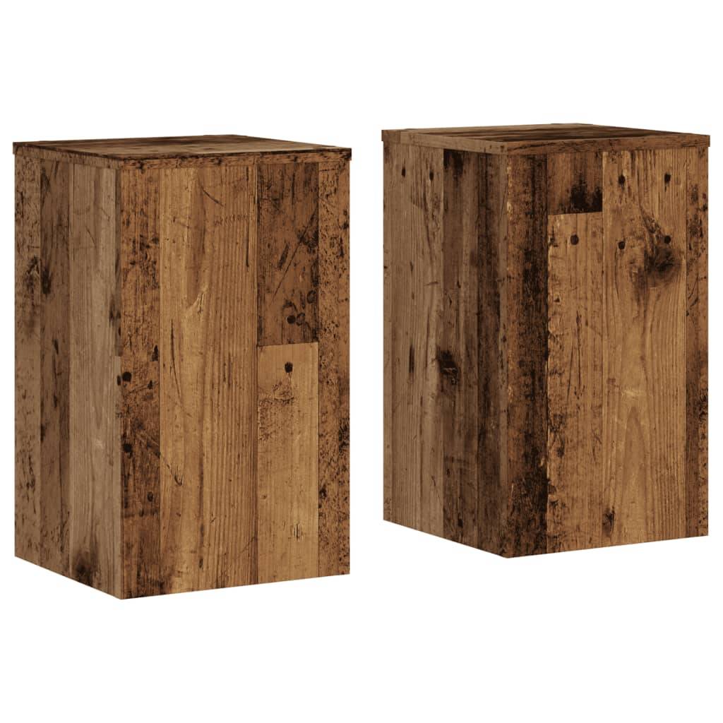 vidaXL Pflanzenständer 2 Stk. Altholz-Optik 30x30x50 cm Holzwerkstoff
