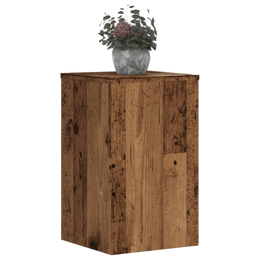 vidaXL Pflanzenständer 2 Stk. Altholz-Optik 30x30x50 cm Holzwerkstoff