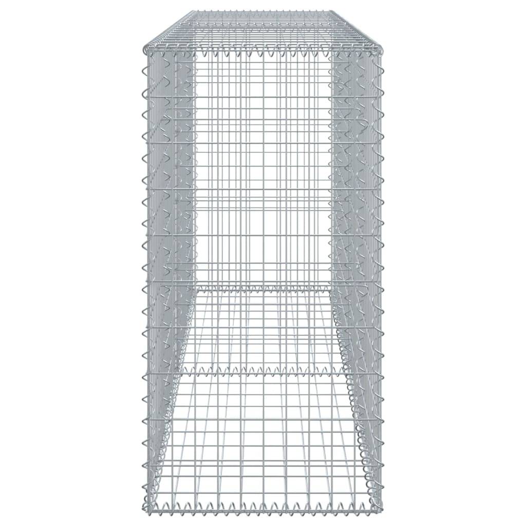vidaXL Gabione mit Deckel 200x50x100 cm Verzinktes Eisen