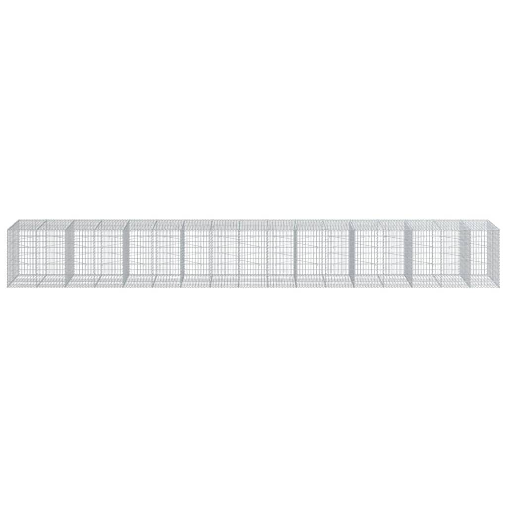 vidaXL Gabione mit Deckel 850x100x100 cm Verzinktes Eisen