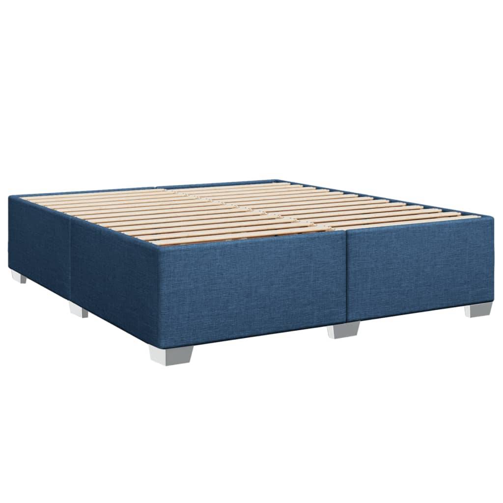 vidaXL Bettgestell ohne Matratze Blau 180x200 cm Stoff