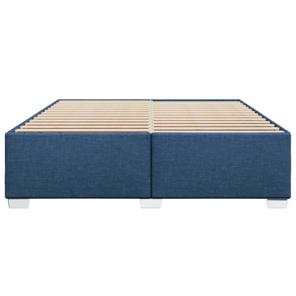 vidaXL Bettgestell ohne Matratze Blau 180x200 cm Stoff