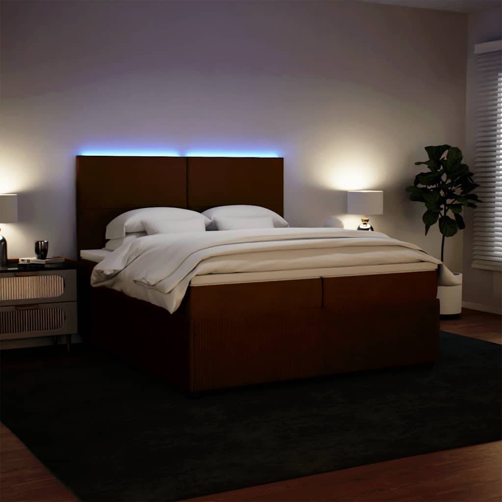 vidaXL Boxspringbett mit Matratze Rosa 200x200 cm Samt