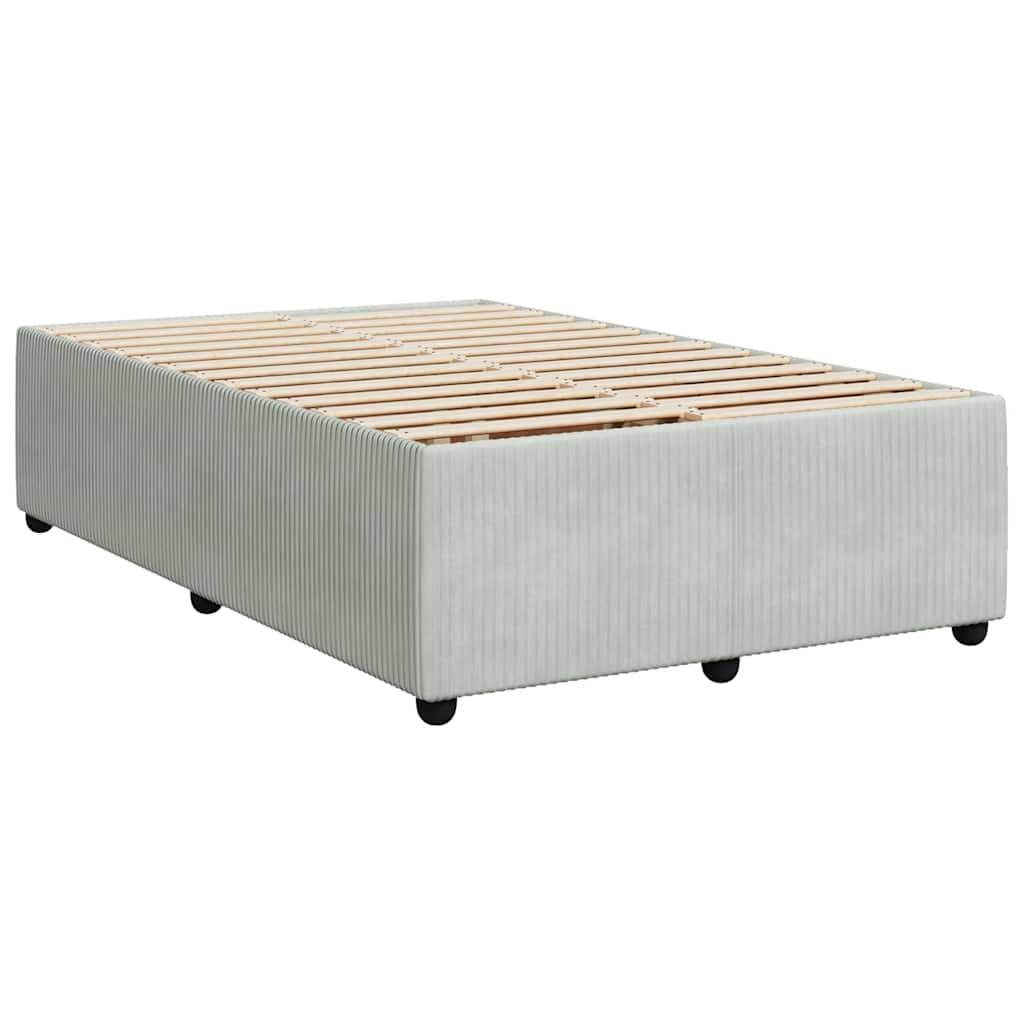 vidaXL Bettgestell ohne Matratze Hellgrau 120x190 cm Samt