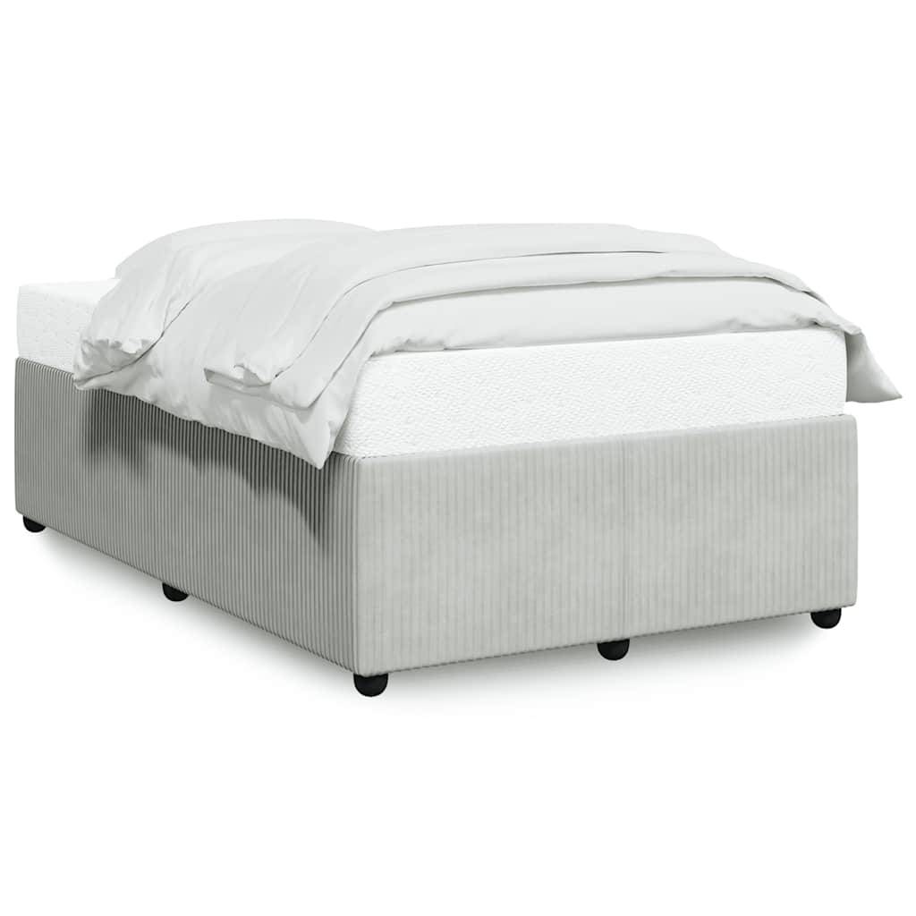 vidaXL Bettgestell ohne Matratze Hellgrau 120x190 cm Samt