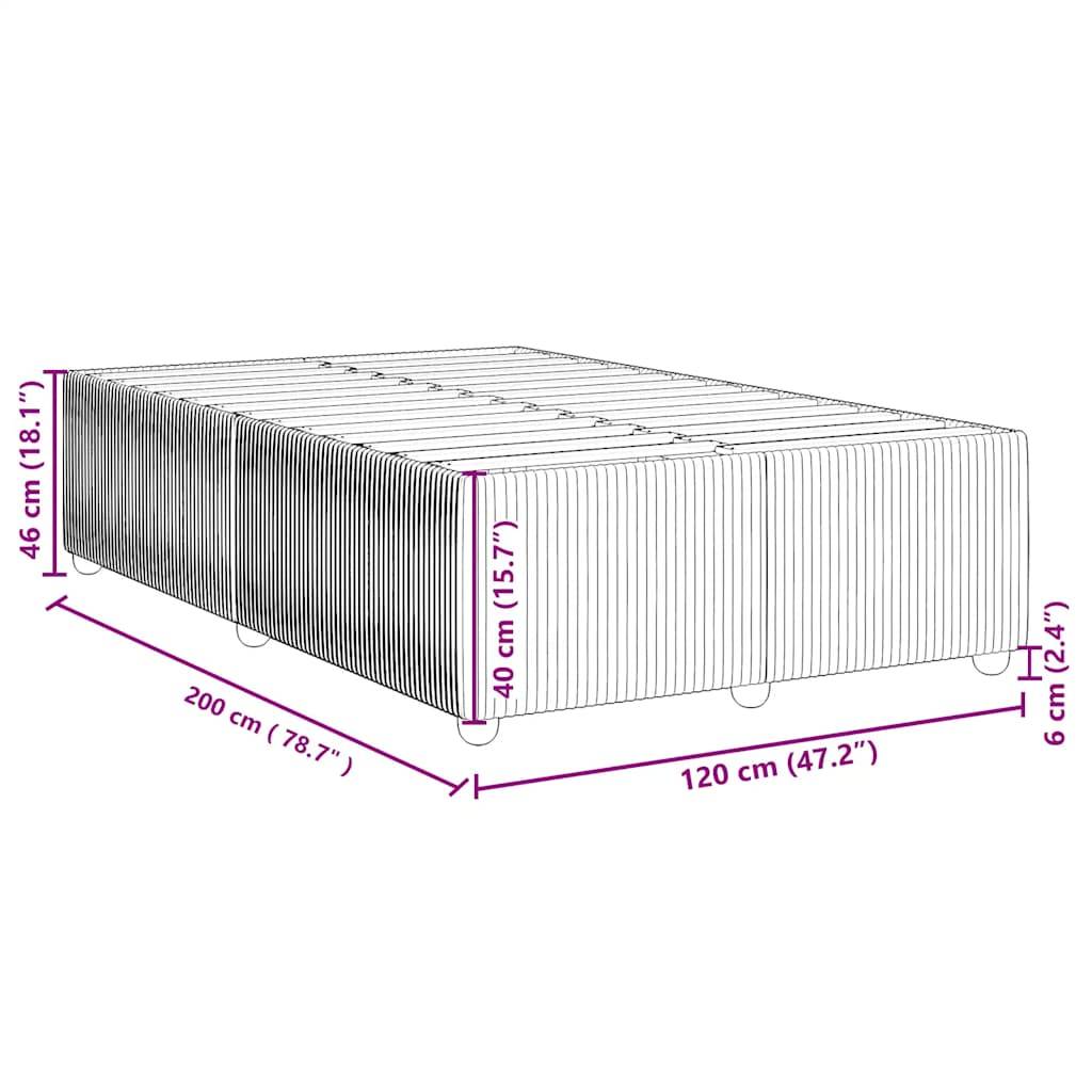 vidaXL Bettgestell Rosa 120x200 cm Samt