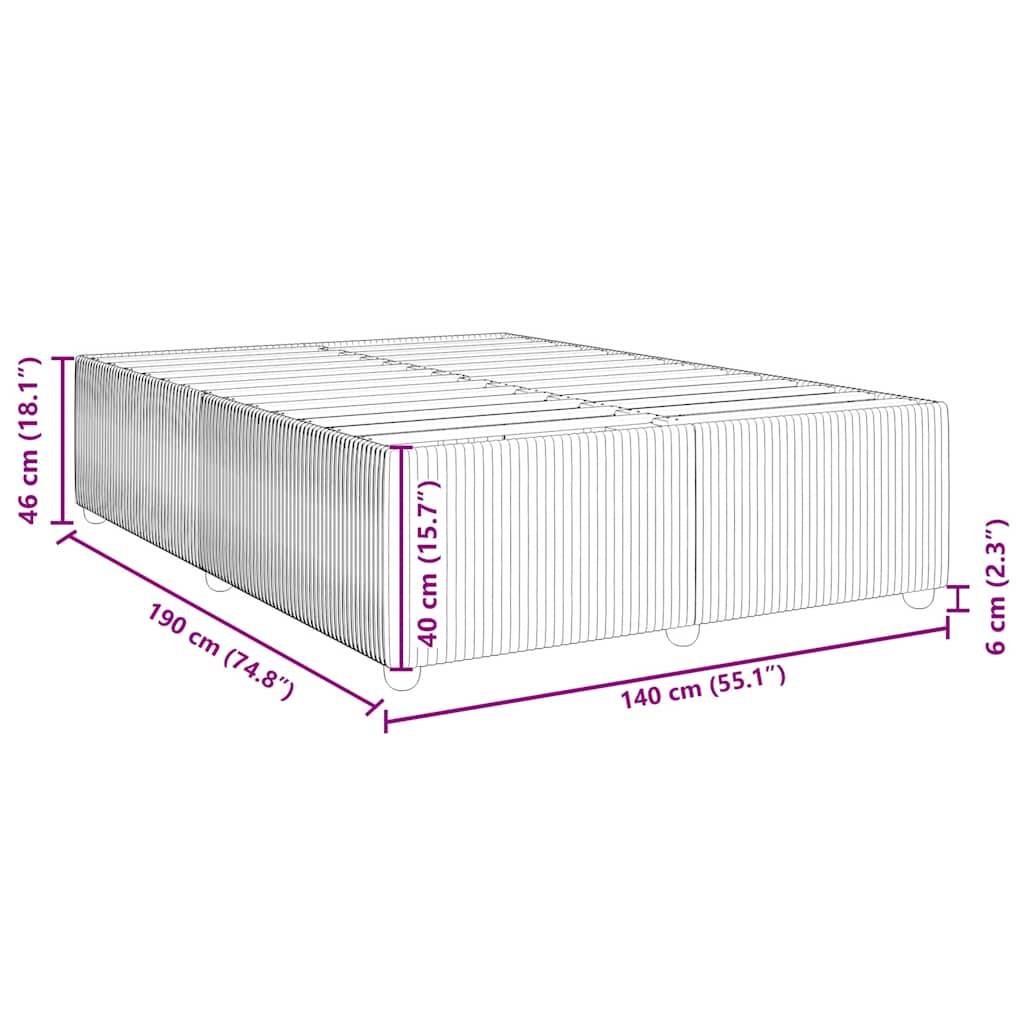 vidaXL Bettgestell ohne Matratze Dunkelbraun 140x190 cm Stoff