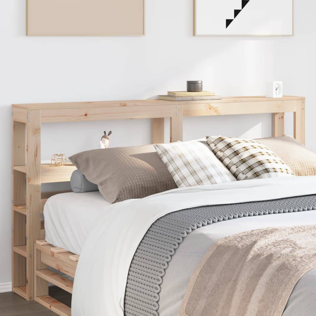 vidaXL Kopfteil mit Ablagen 160 cm Massivholz Kiefer