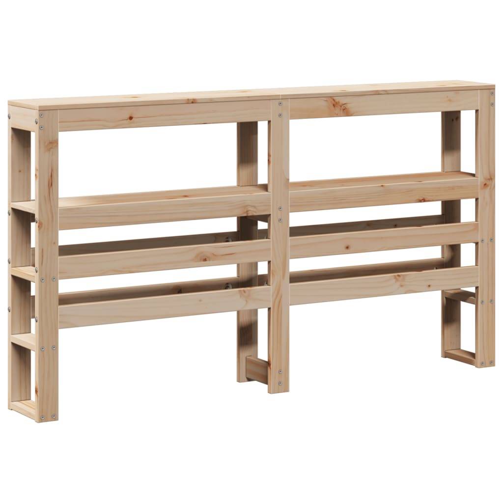 vidaXL Kopfteil mit Ablagen 160 cm Massivholz Kiefer