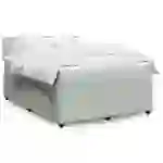 vidaXL Boxspringbett mit Matratze Hellgrau 140x190 cm Samt vidaXL Boxspringbett mit Matratze Hellgrau 140x190 cm Samt