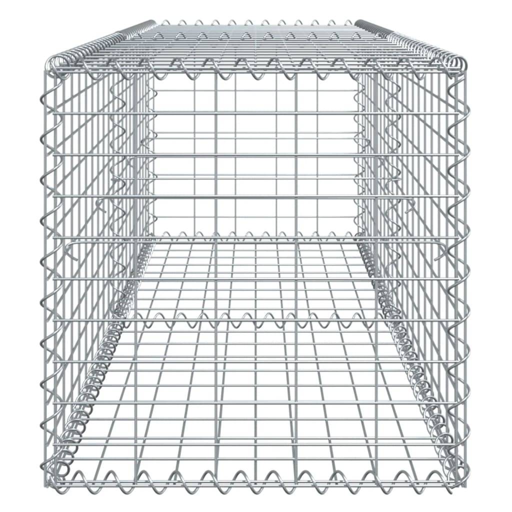vidaXL Gabione mit Deckel 200x50x50 cm Verzinktes Eisen