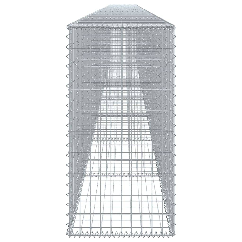 vidaXL Gabione mit Deckel 900x50x100 cm Verzinktes Eisen
