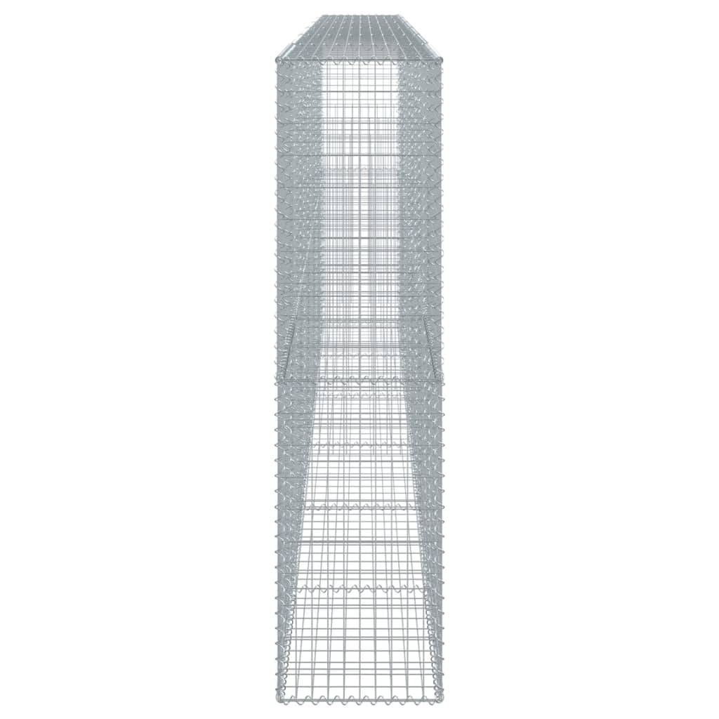 vidaXL Gabione mit Deckel 600x50x200 cm Verzinktes Eisen