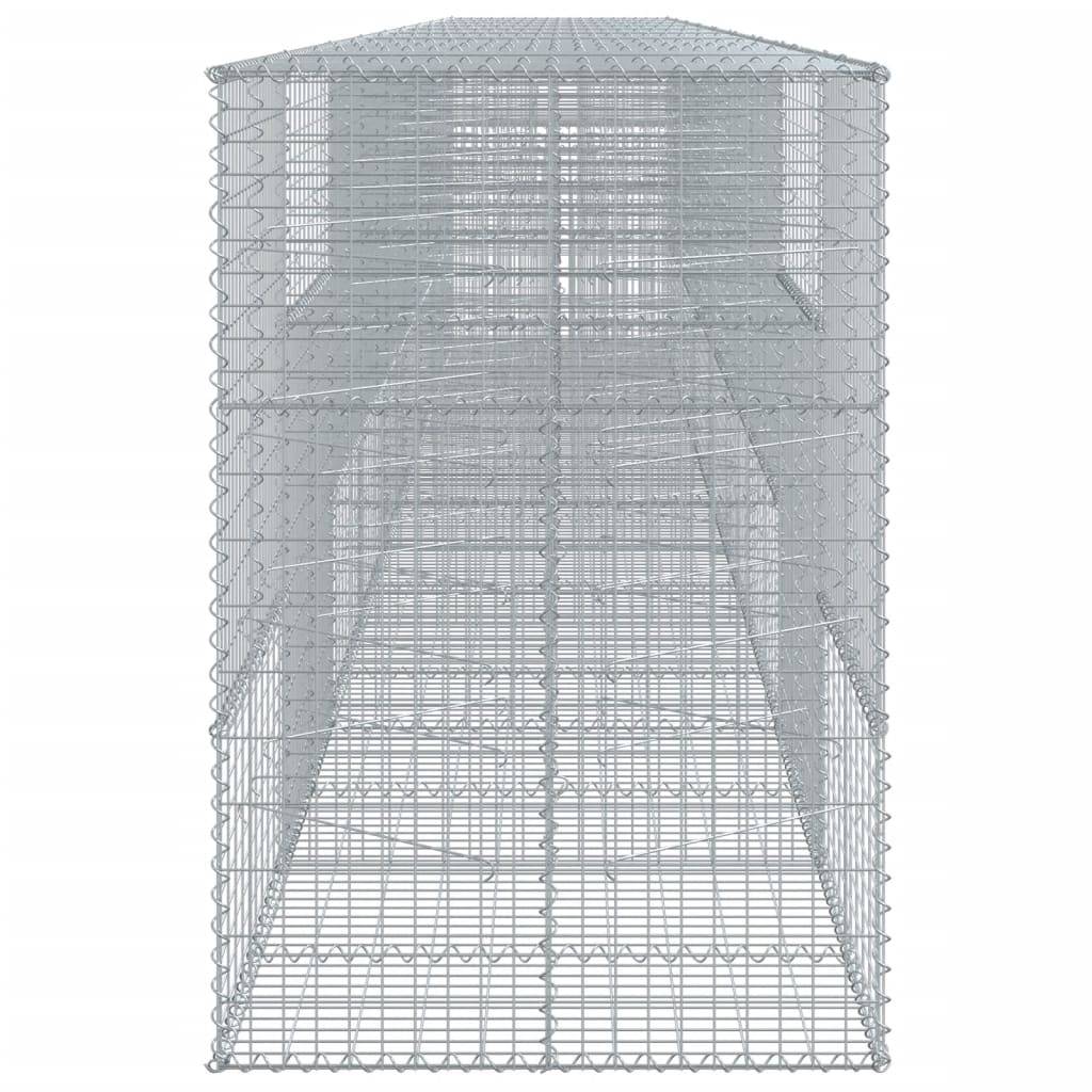 vidaXL Gabione mit Deckel 900x100x150 cm Verzinktes Eisen