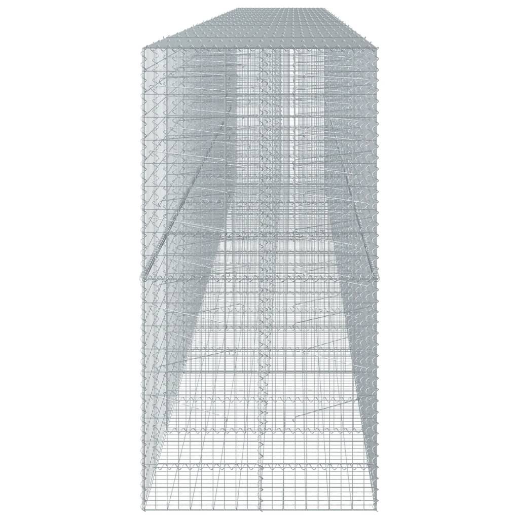vidaXL Gabione mit Deckel 950x100x200 cm Verzinktes Eisen
